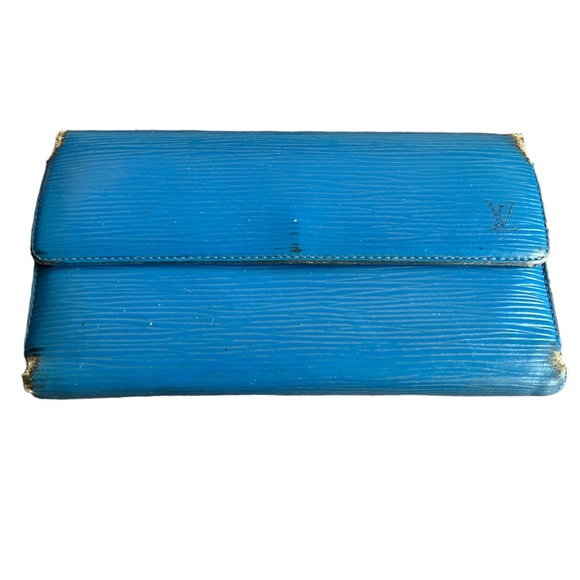 Louis Vuitton Handbags - Louis Vuitton Blue Epi Long Wallet